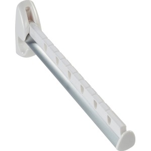 Leifheit Wandkleiderlüfter Airette, weiß/silber, für 7 Kleiderbügel, hochklappbar.