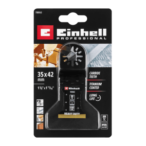 Einhell HM Tauchsägeblatt, 35x41mm, Titanbeschichtung für Multitool. Zubehör für harte Materialien.