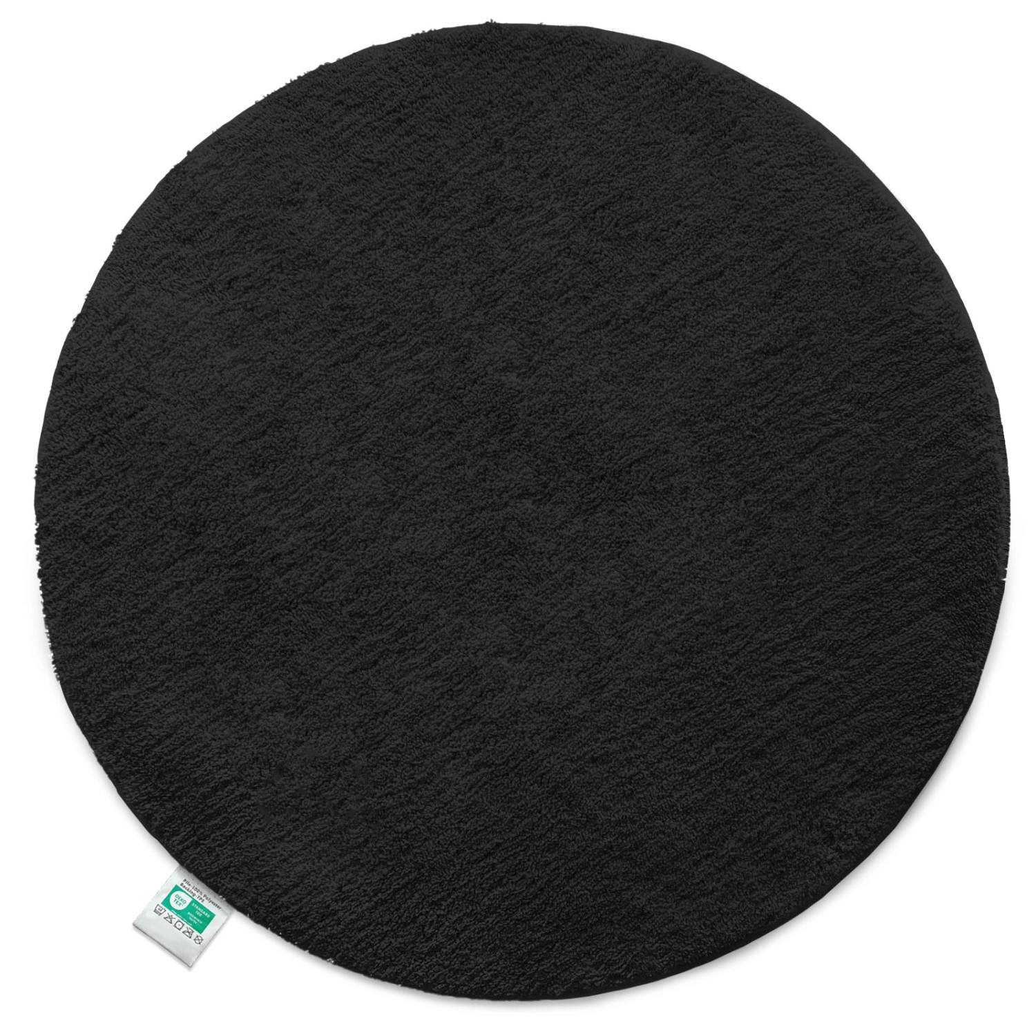 KARAT Badematte SKY Runder Badteppich Flauschig in Schwarz Durchmesser 95 c günstig online kaufen