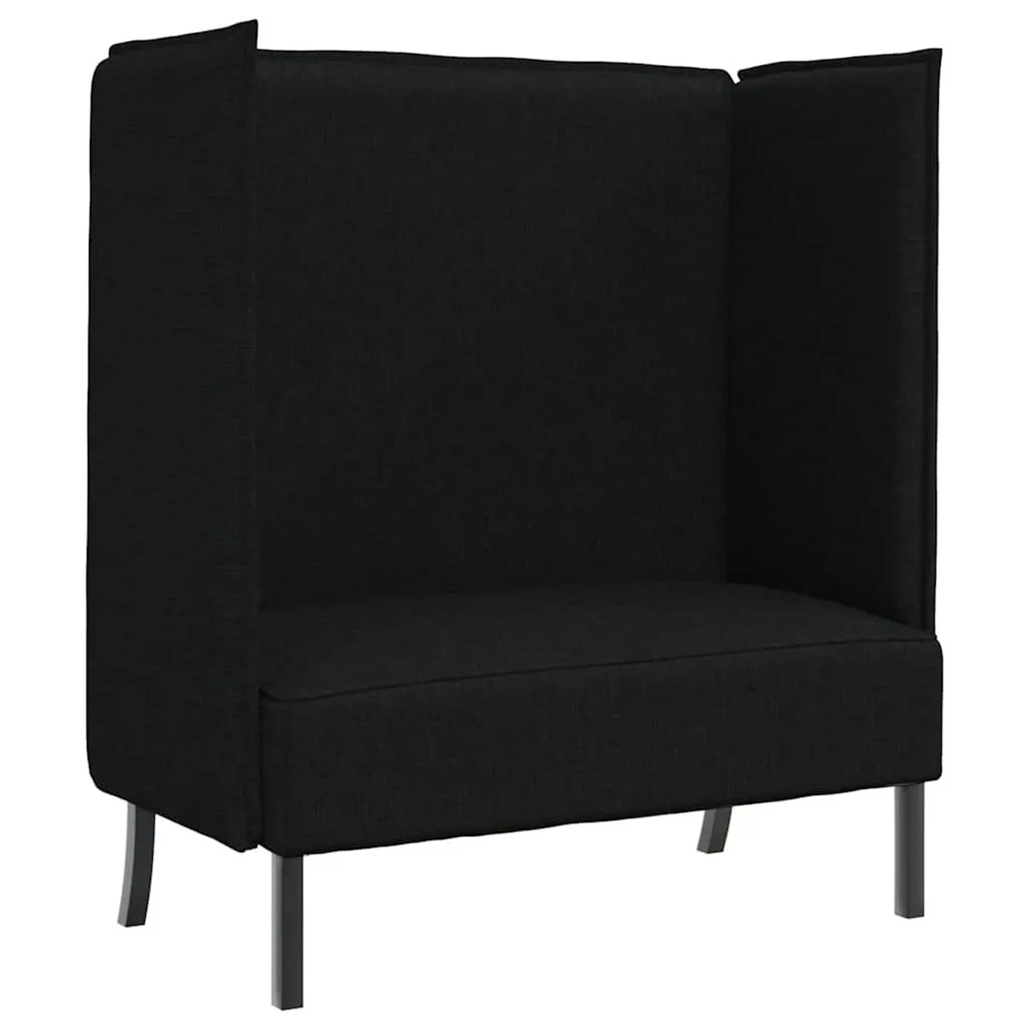 vidaXL Hoher Rücken Sofa 101cm Schwarz Stoff 42010834
