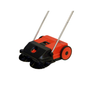 Starmix Haaga 255 Kehrmaschine, rot/schwarz, mit Tellerbesen für effiziente Reinigung.