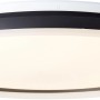 Schwarze LED-Deckenleuchte Pederson, 55 cm, dimmbar mit Fernbedienung.