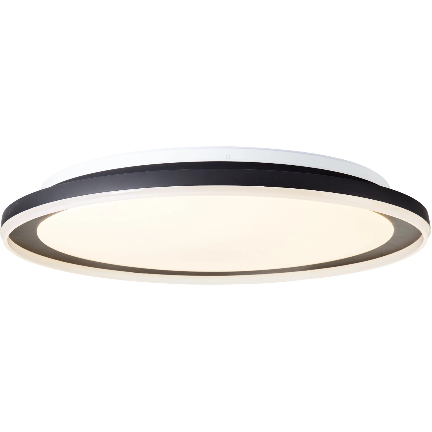 Schwarze LED-Deckenleuchte Pederson, 55 cm, dimmbar mit Fernbedienung.