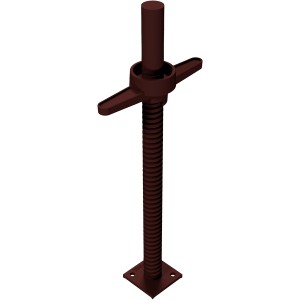 Braune Schake Kanalstrebenspindel (32 mm) für Baugeräte, robust und verstellbar.