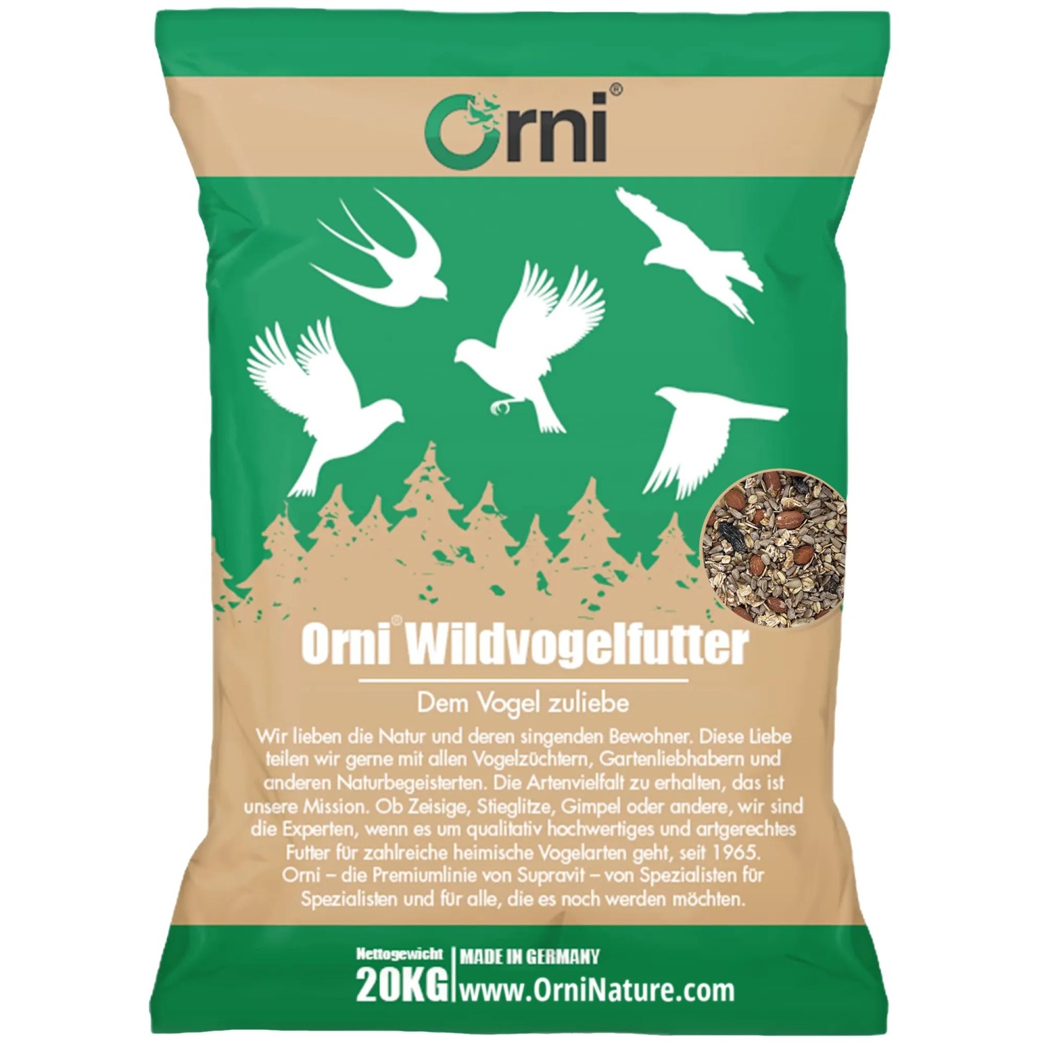 Orni Premium Streufutter für Wildvögel