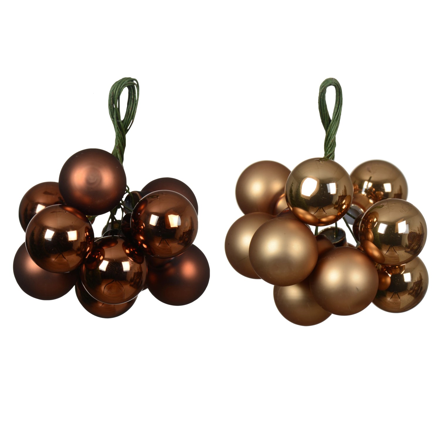 Weihnachtskugel-Bündel 10 Stück Farbauswahl Ø 2 cm Braun