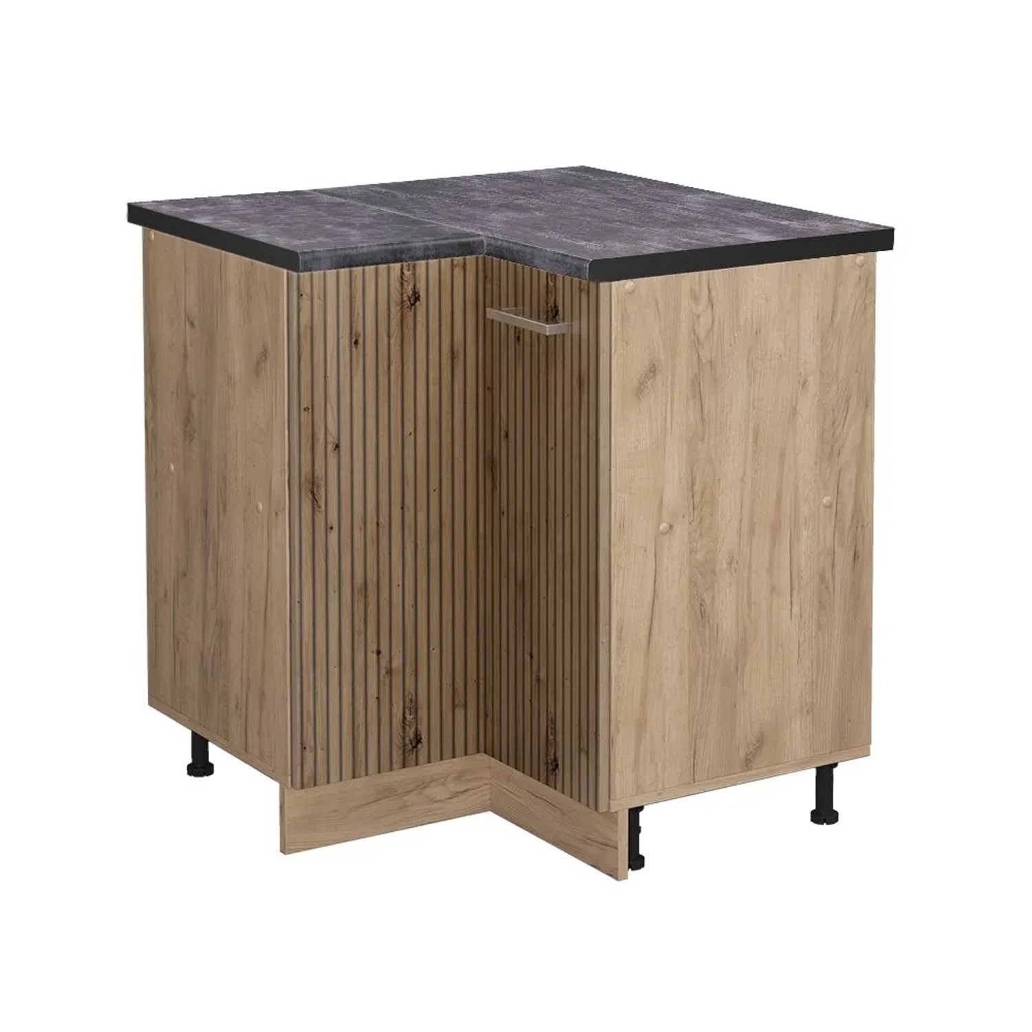 Vicco Eckunterschrank R-Line Artisan-Eiche Goldkraft Eiche 76 cm AP Anthrazit