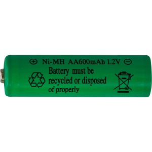 Globo AA-Batterie, 600 mAh, grün, für Solarleuchten, 2 Stück.