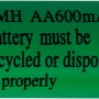 Globo AA-Batterie, 600 mAh, grün, für Solarleuchten, 2 Stück.