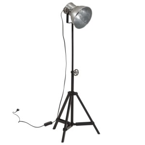 vidaXL Stehleuchte 25 W Vintage-Silber 35x35x65/95 cm E27 371869