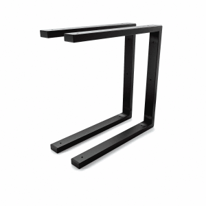 HEVVA Waschtischhalterung LAHN 40 cm Tief 2er Set Schwarz