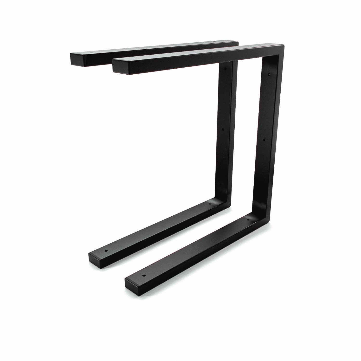 HEVVA Waschtischhalterung LAHN 40 cm Tief 2er Set Schwarz günstig online kaufen