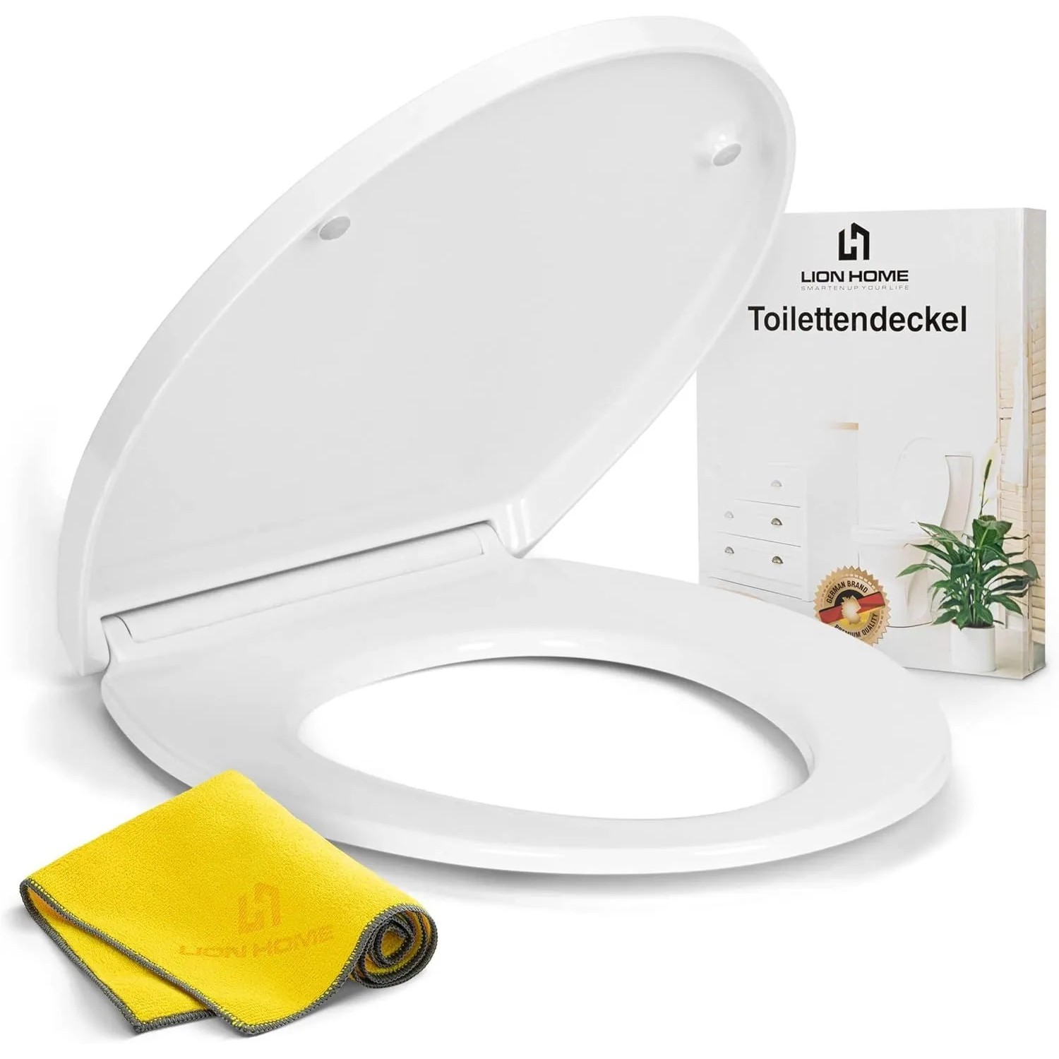 Lion Home WC Sitz aus Duroplast mit Absenkautomatik bis 150 kg Universell