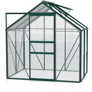 Vitavia Gewächshaus Venus 2500, grüne Aluminiumkonstruktion mit Sicherheitsglas, 2,5 m².