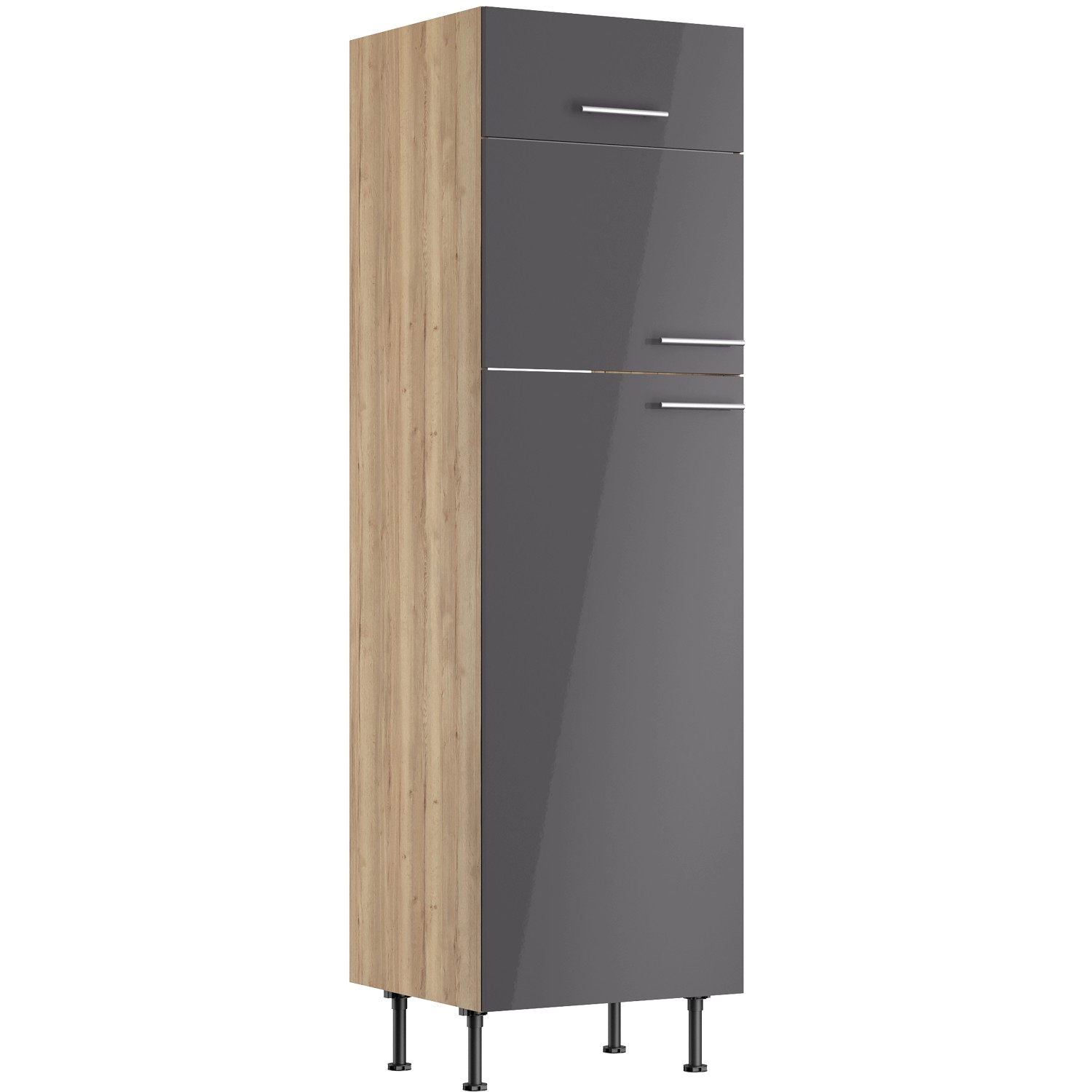 Optifit Hochschrank für Kühl-Gefrier-Kombi Jonte984 60 cm Anthrazit-Wildeic günstig online kaufen