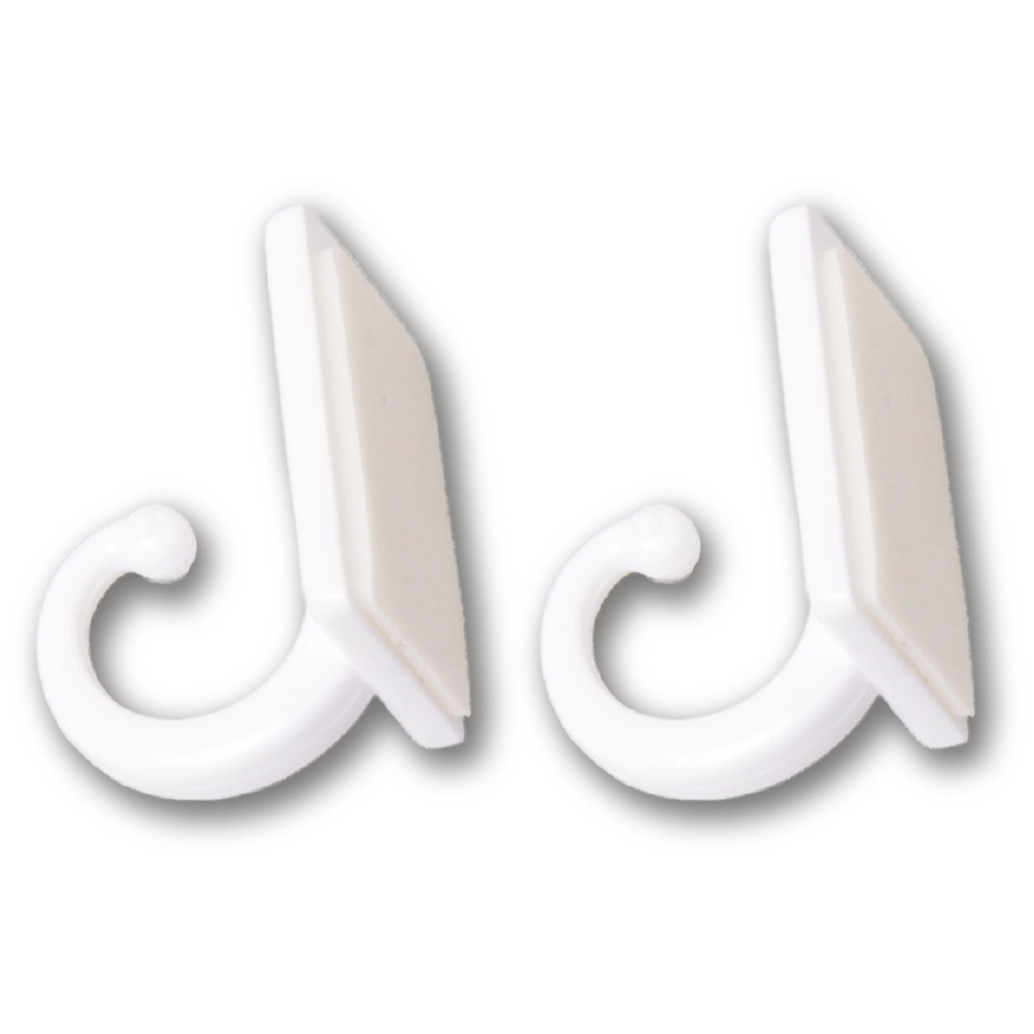 2er Set weiße Raffhaken zur Befestigung von Dekoschals/Gardinen.