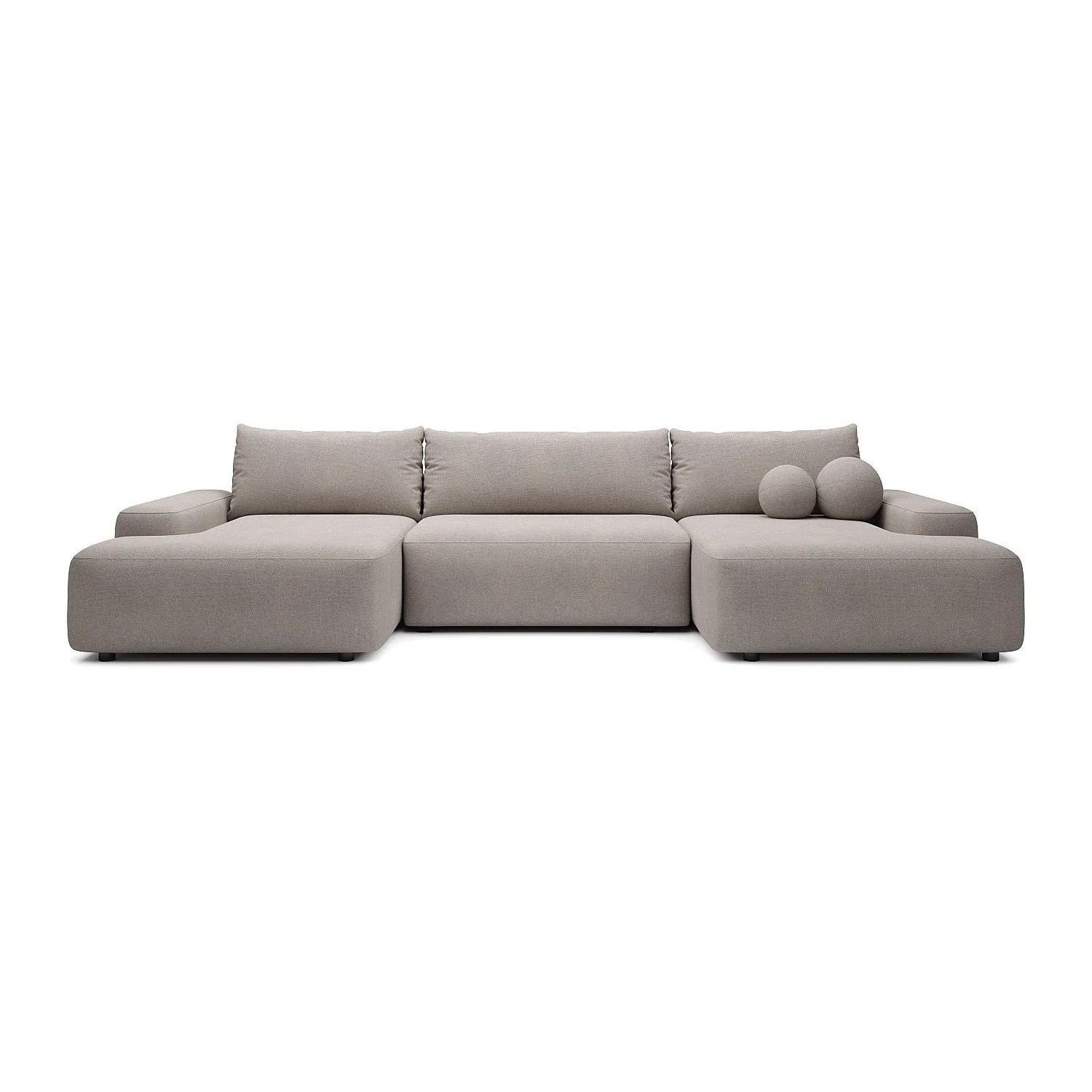 Vente-unique Schlafsofa Daviso Taupe 360 cm