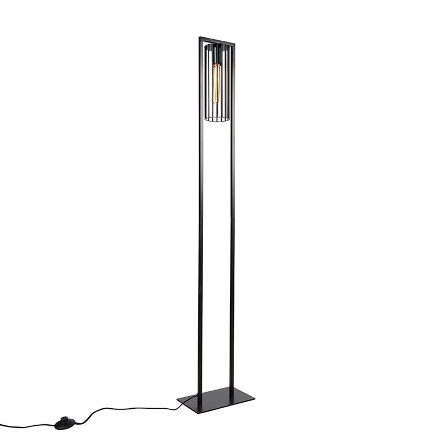 QAZQA Moderne Stehlampe Schwarz Balenco Wazo