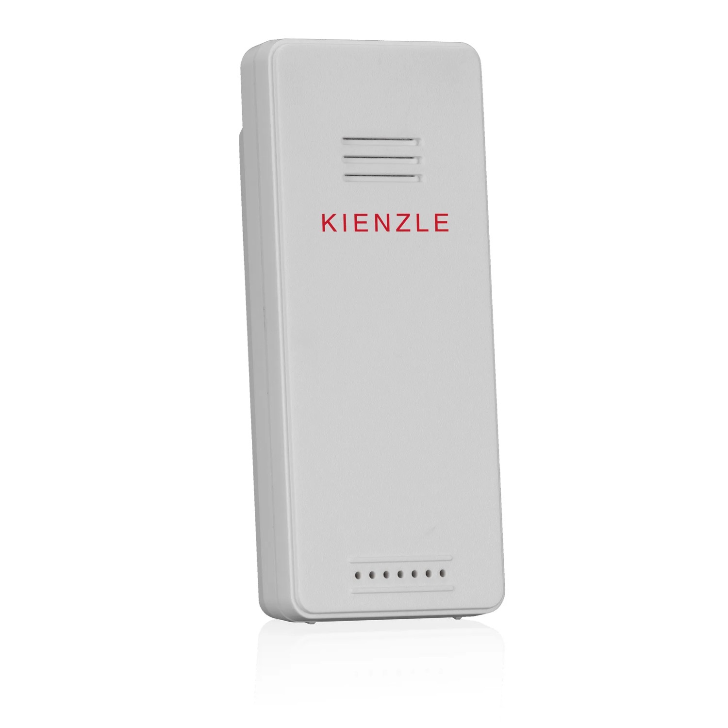 Kienzle Funk-Wetterstation Slim, schwarzes Außensensor-Modul im Detail.
