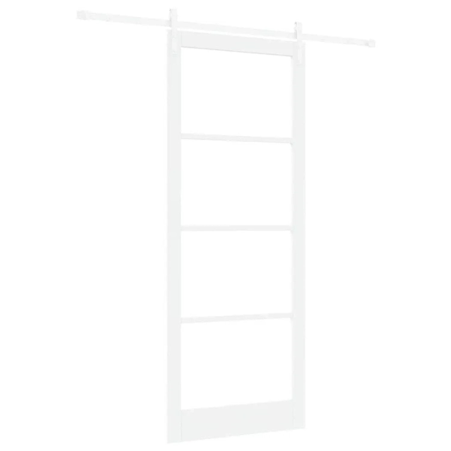 vidaXL Schiebetür ORKDAL Weiß 93 x 232 cm Massivholz Kiefer und Glas 3331928