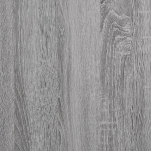 Detailaufnahme: Graues Sonoma Holzwerkstoff-Dekor für VidaXL Bücherregal, Wandregal.