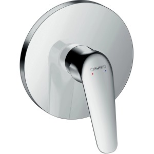 Hansgrohe Novus Unterputz Brausearmatur in Chrom, Aufputz-Rosette und Hebel
