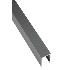 GartenLand Abschlussprofil Ameland & Shadowline, Aluminium, anthrazit, für Zaunbau & Sichtschutz.