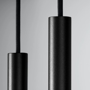 Schwarze Sollux Pastelo 2 Pendelleuchte aus Stahl, modernes Lampen Design für Wohnzimmer & Küche.