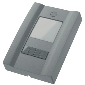 EcoStar Innentaster PB3 für Liftronic Garagentorantriebe, grau mit beleuchteten Tasten.