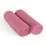 Zwei rosa Bestlivings Microfaser Geschirrtücher (60x40 cm) im 8er-Pack, gerollt.