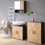 Vicco Waschbeckenunterschrank Irma in Anthrazit/Eiche (60cm) im Badezimmer.