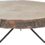 Mica Decorations Beistelltisch Pia, rund, hellbraun, aus Holz mit Metallfüßen.