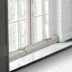 Beautissu Viento Zugluftstopper 10x120cm Hellgrau 2tlg