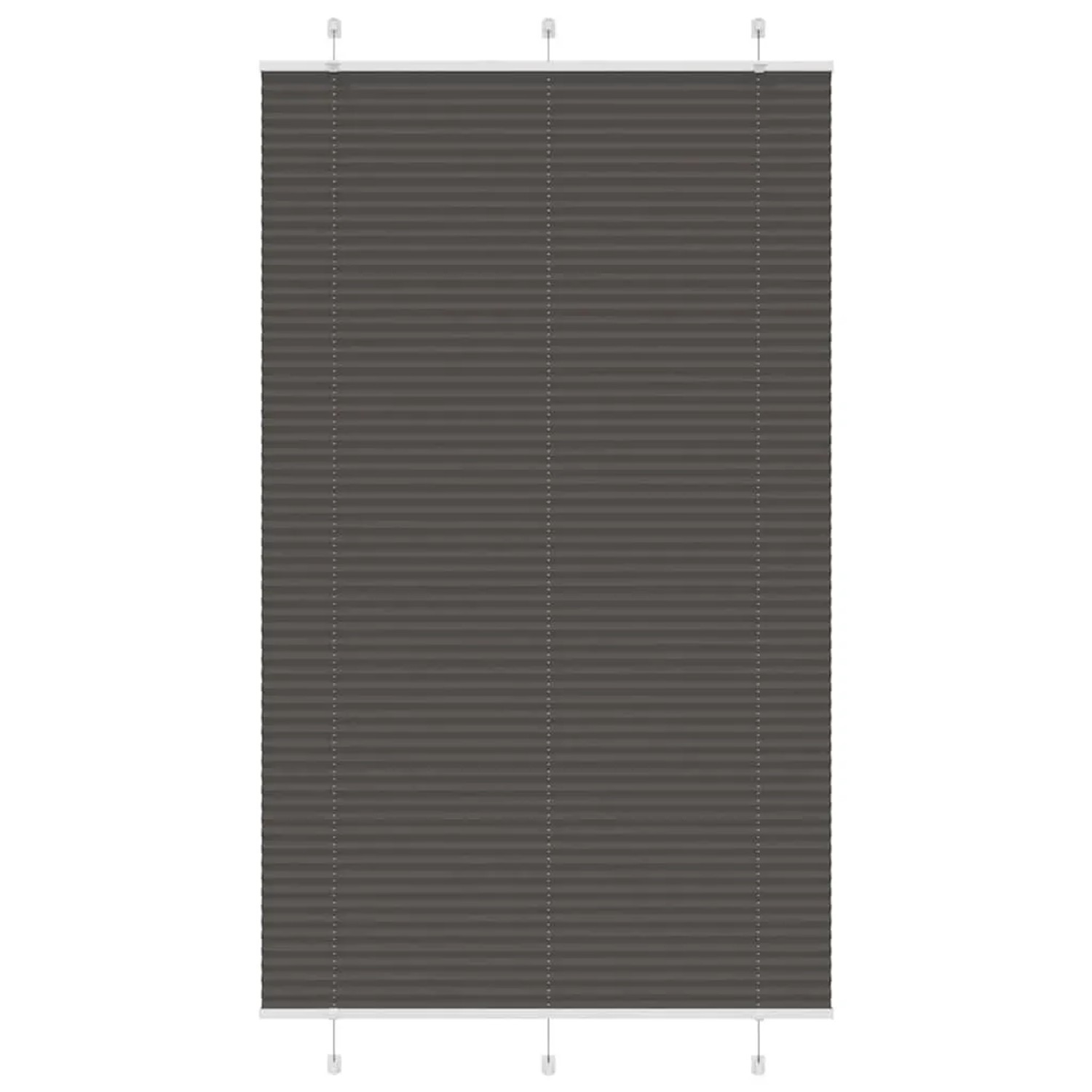 vidaXL Plissee Schwarz 120x200 cm Stoffbreite 119,4 cm Polyester 4015164 günstig online kaufen