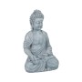Relaxdays Buddha Figur Sitzend Polyresin Hellgrau Wetterfest Frostsicher 30 cm x 18 cm x 11 cm 650 g