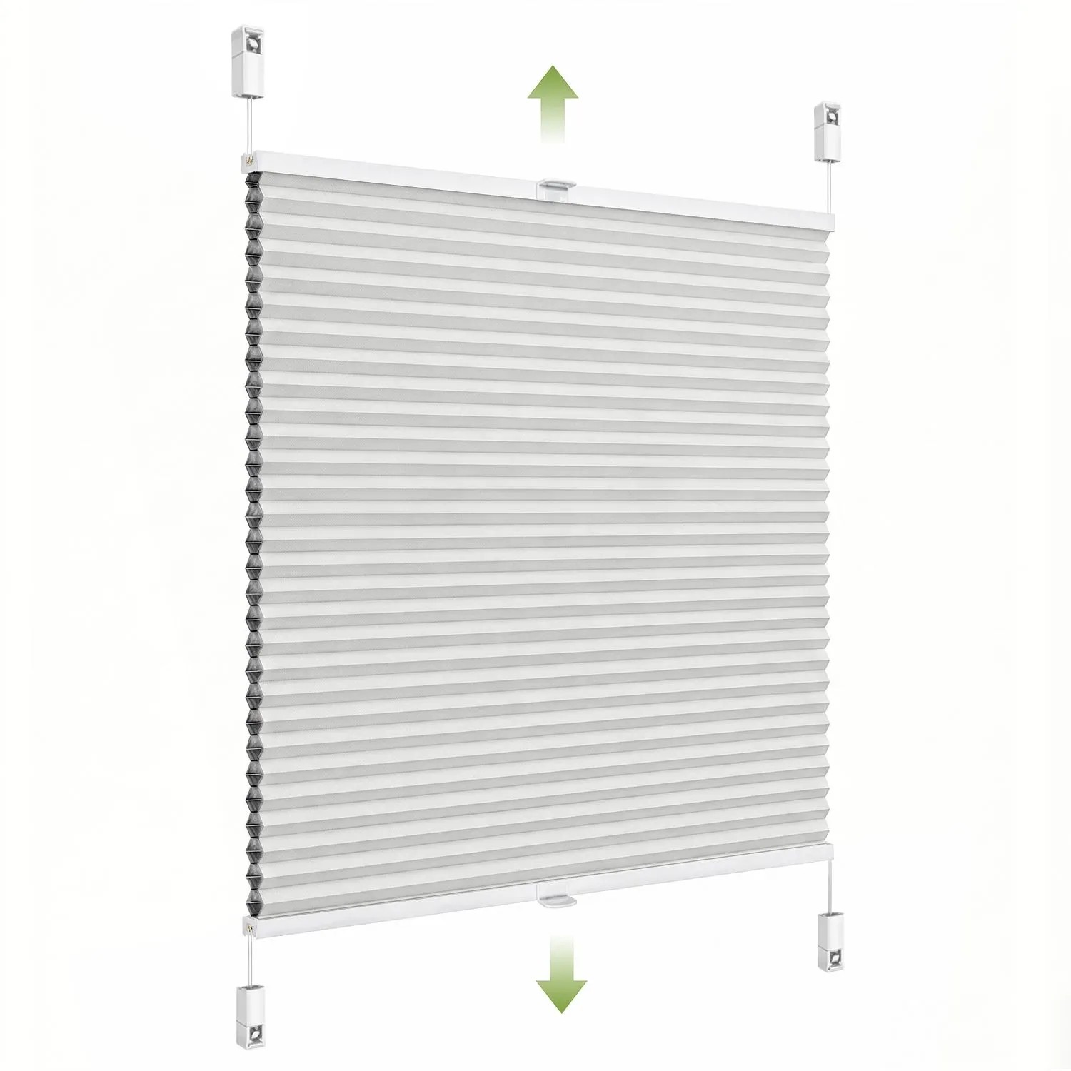 SALCAR Wabenplissee Thermo Plissee Klemmfix ohne Bohren Verspannt Verdunkelnd Blickdicht Weiß 40x120cm für Fenster und Tür Sonnenschutz Hitzeschutz