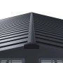 Detailansicht des Pultdachs vom dunkelgrauen Juskys Metall Gerätehaus XXL.