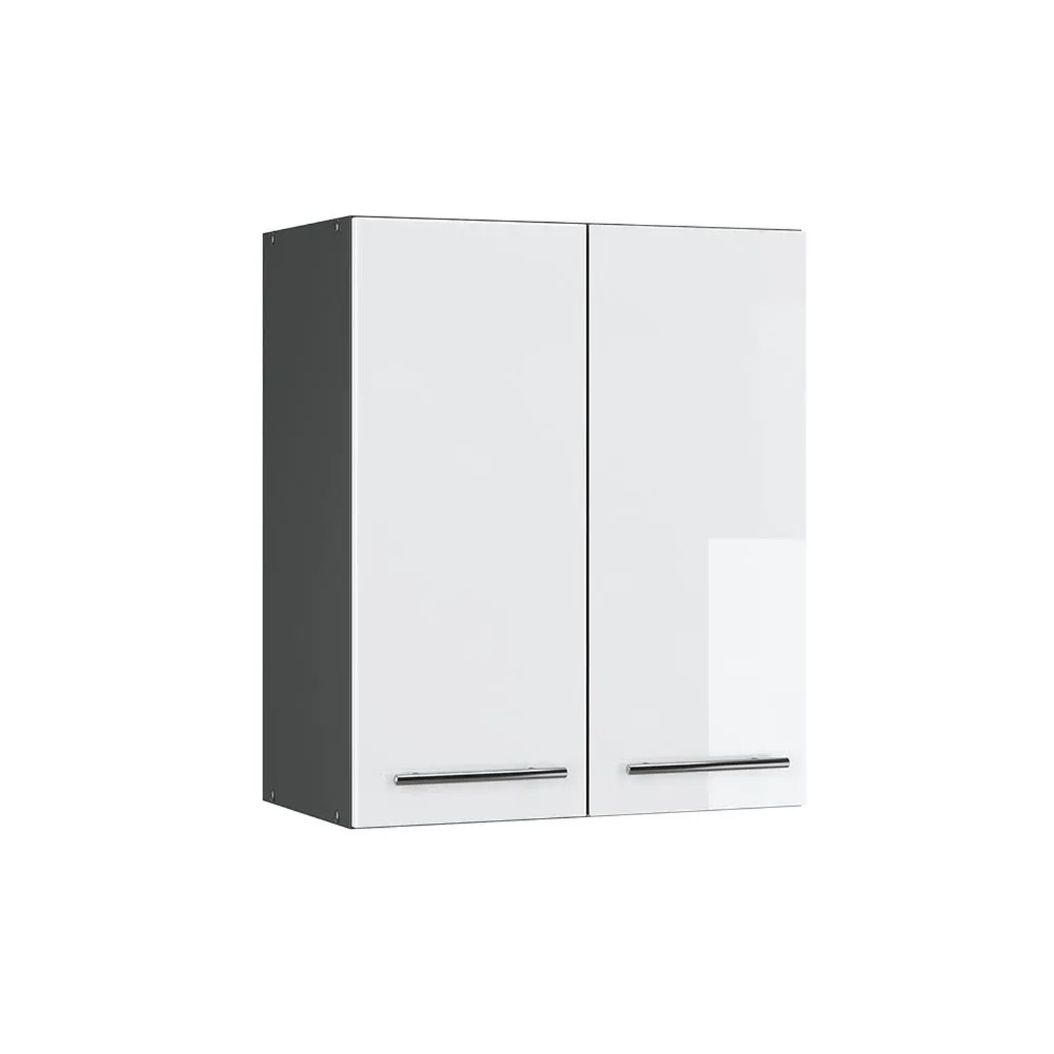 Vicco Hängeschrank Fame-Line Hängender Küchenschrank Weiß Hochglanz Anthrazit 60 cm