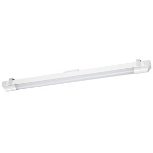 Weiße Osram LED-Lichtleiste Power Batten, 12 W, 60 cm, mit Befestigungsclips für Wand- oder Deckenmontage.
