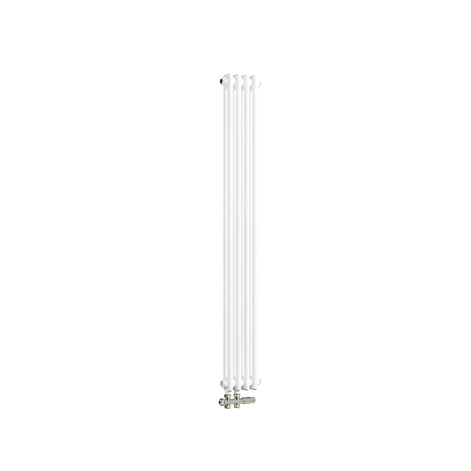 Duschparadies 1500x200mm Traditioneller Heizkörper für Warmwasserbetrieb Weiß 565W 2Säulen