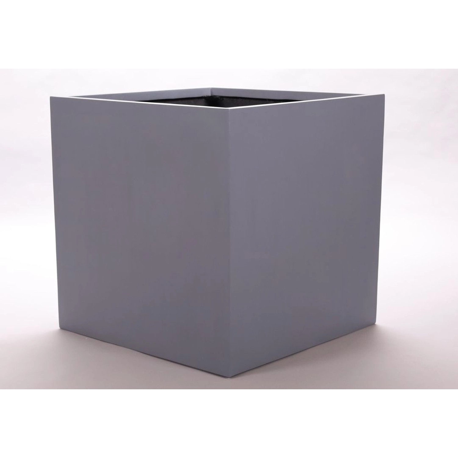 Elegant Einrichten Pflanzkübel Fiberglas Quadratisch 80x80x80cm Grau günstig online kaufen