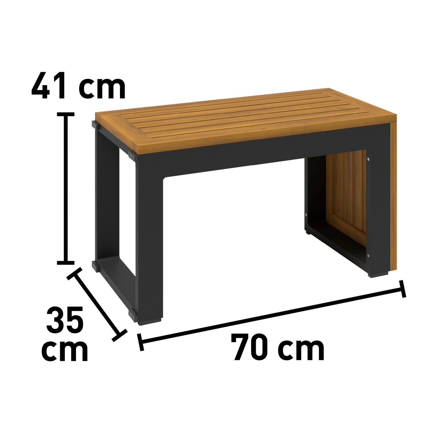 LoungeSet Lipson 3teilig aus Akazienholz und Aluminium Grau kaufen