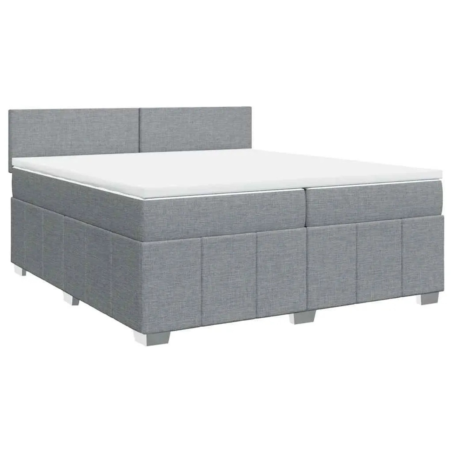 vidaXL Boxspringbett mit Matratze Hellgrau 200x200 cm Stoff 3287168 günstig online kaufen