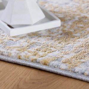 Moderner Obsession Teppich My Salsa in Senfgelb, 230x160 cm, mit 3D-Effekt.