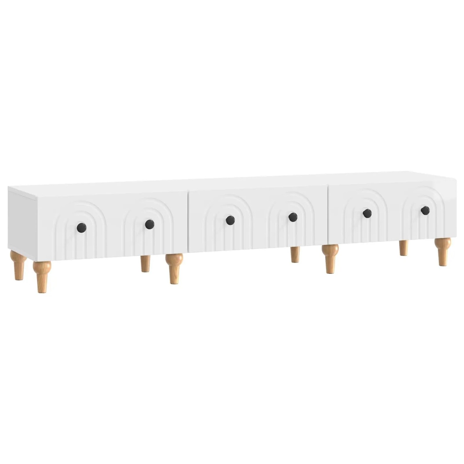 vidaXL TV-Schränk Hochglanz Weiß 147 x 34,5 x 30 cm Holzwerkstoff 894249