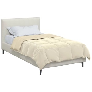 vidaXL Sommerdecke Gepolstert Creme 135 x 220 cm Mikrofaser 42025982