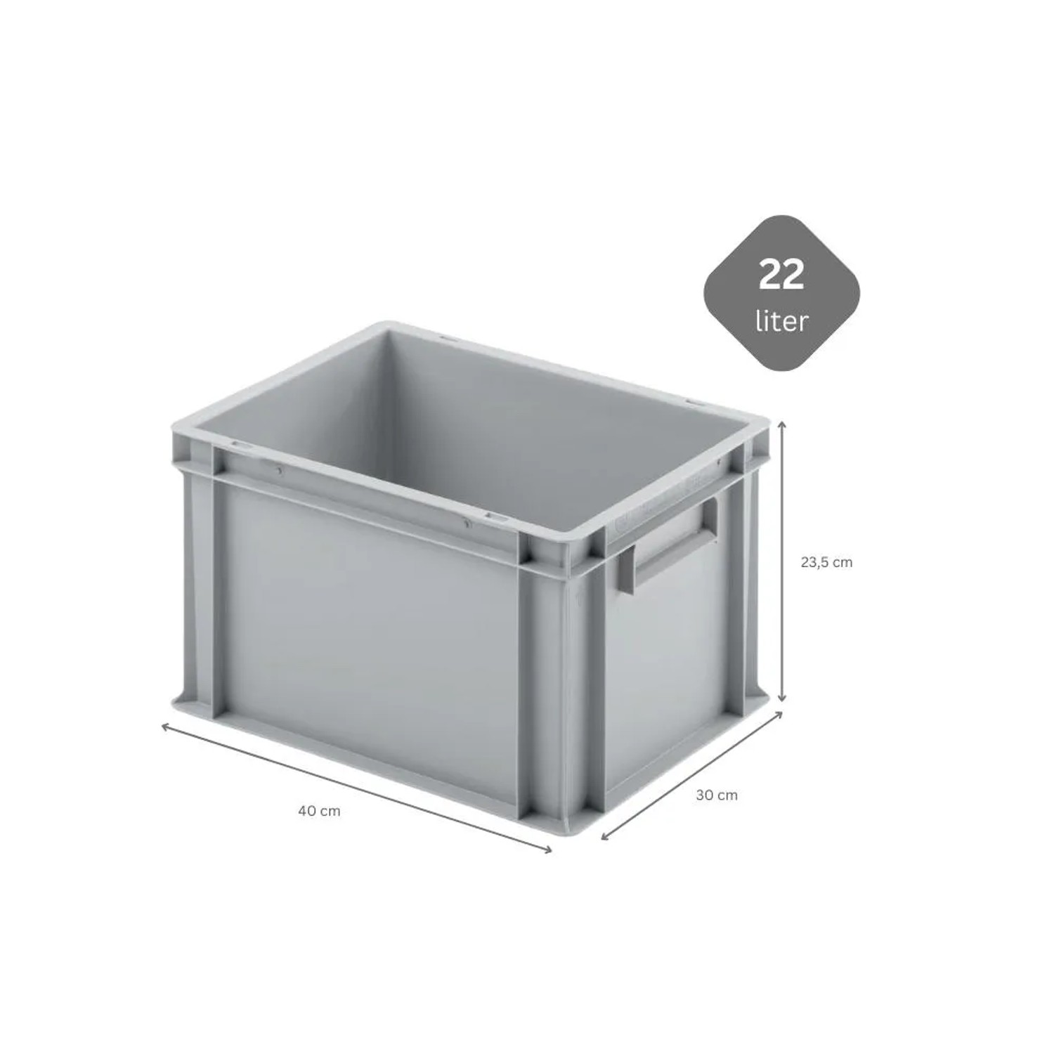 Eurobehälter 800x600x220 Mm, Großbehälter, Euro-Norm, Große