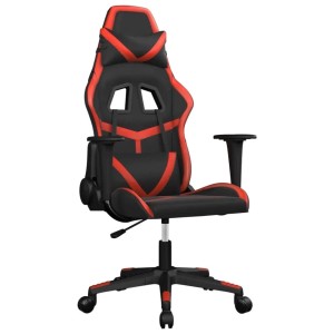 vidaXL Gaming-Stuhl mit Massagefunktion Schwarz und Rot Kunstleder 345424