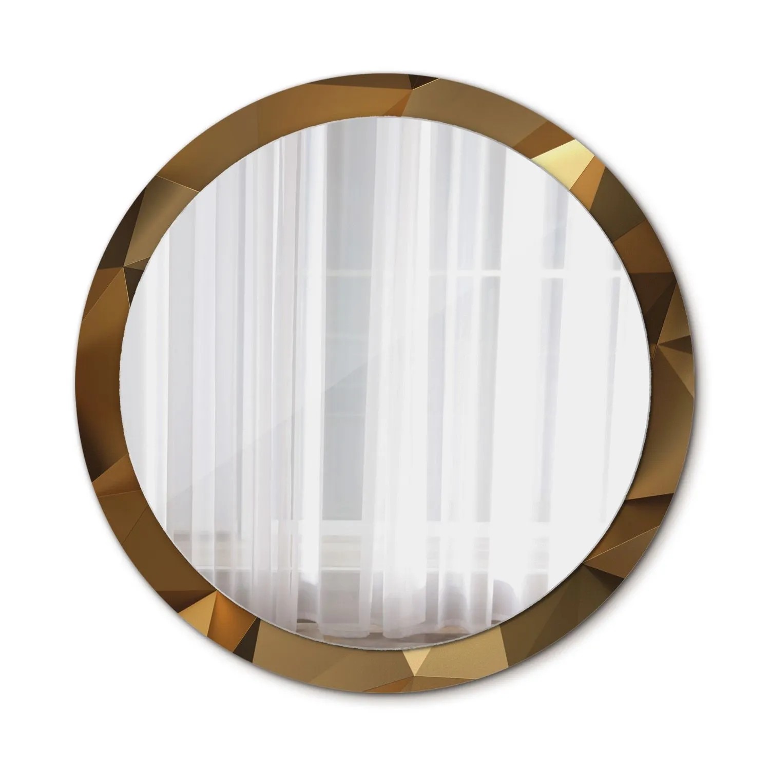 Thumbnail - Tulup Spiegel mit Motivdruck Geometrisches Muster 100x100 cm Runder Spiegel Aufdruck Spiegel Ornament Spiegel Ornamente