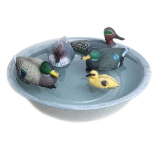 Schwimmende Deko-Enten, 2-fach sortiert, ca. 11 cm, für Gartenteich oder Deko.